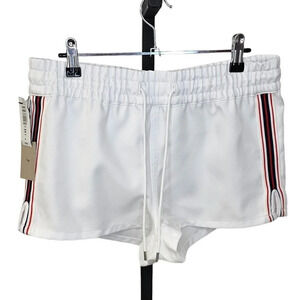 Aritzia TNA  Trope Shorts Side Stripe Mini Shorts White Size Medium NWT